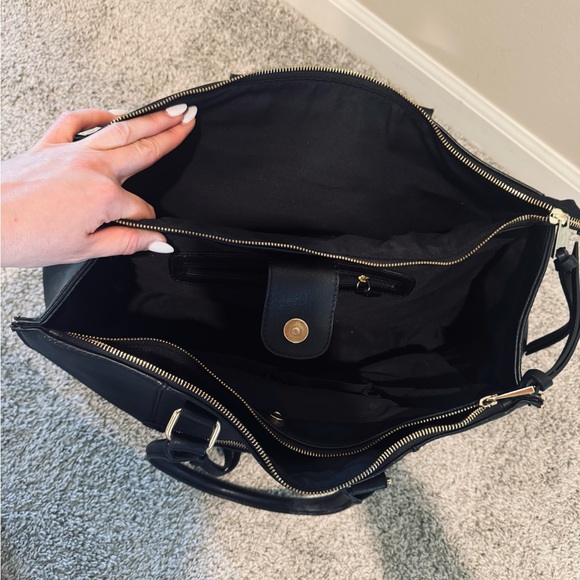 Black Leather Tote Bag - Picture 8 of 12